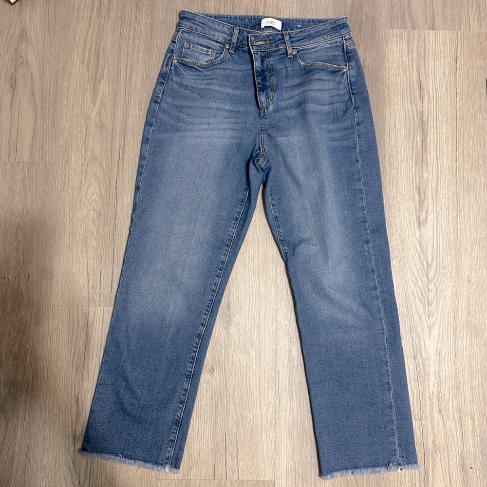 Loft Straight Crop Curvy Jeans Size 4